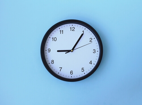 A wall clock illustrating time spent on everyday work